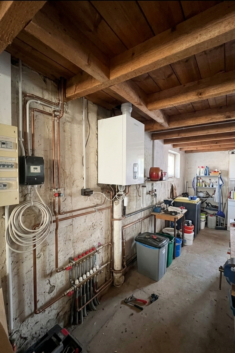 Rénovation chaufferie et réseau plomberie AS Thermi Cholet